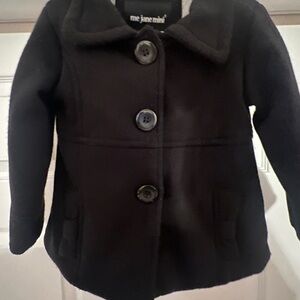 Me Jane Toddlers Classic Black Pea Coat